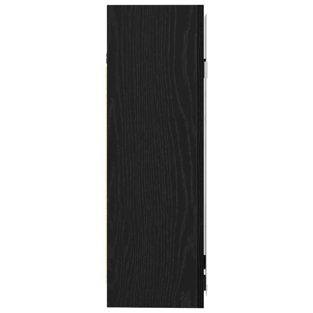 Baderomsspeilskap Svart Eik 62,5 x 20,5 x 64 cm Konstruert tre