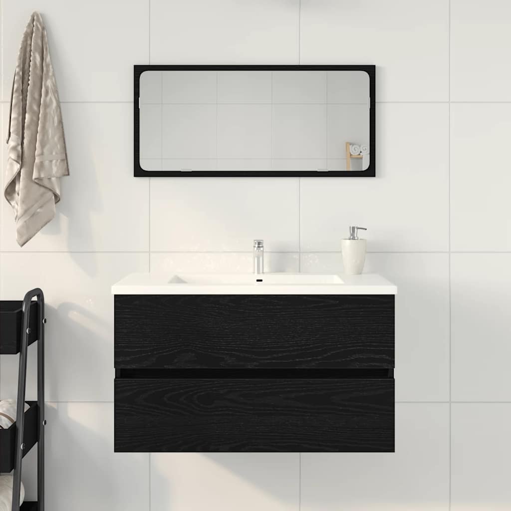 Servantskap svart eik 80x38,5x45 cm konstruert tre