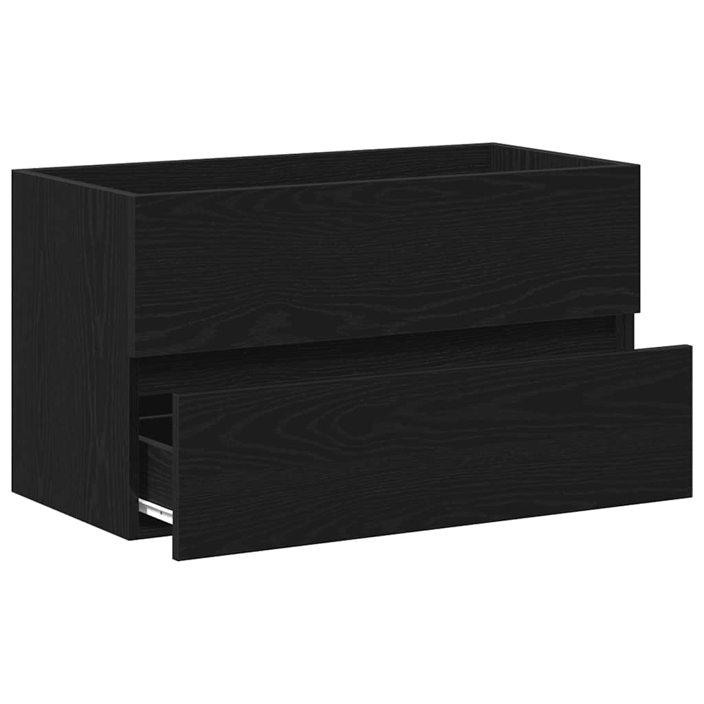 Servantskap svart eik 80x38,5x45 cm konstruert tre
