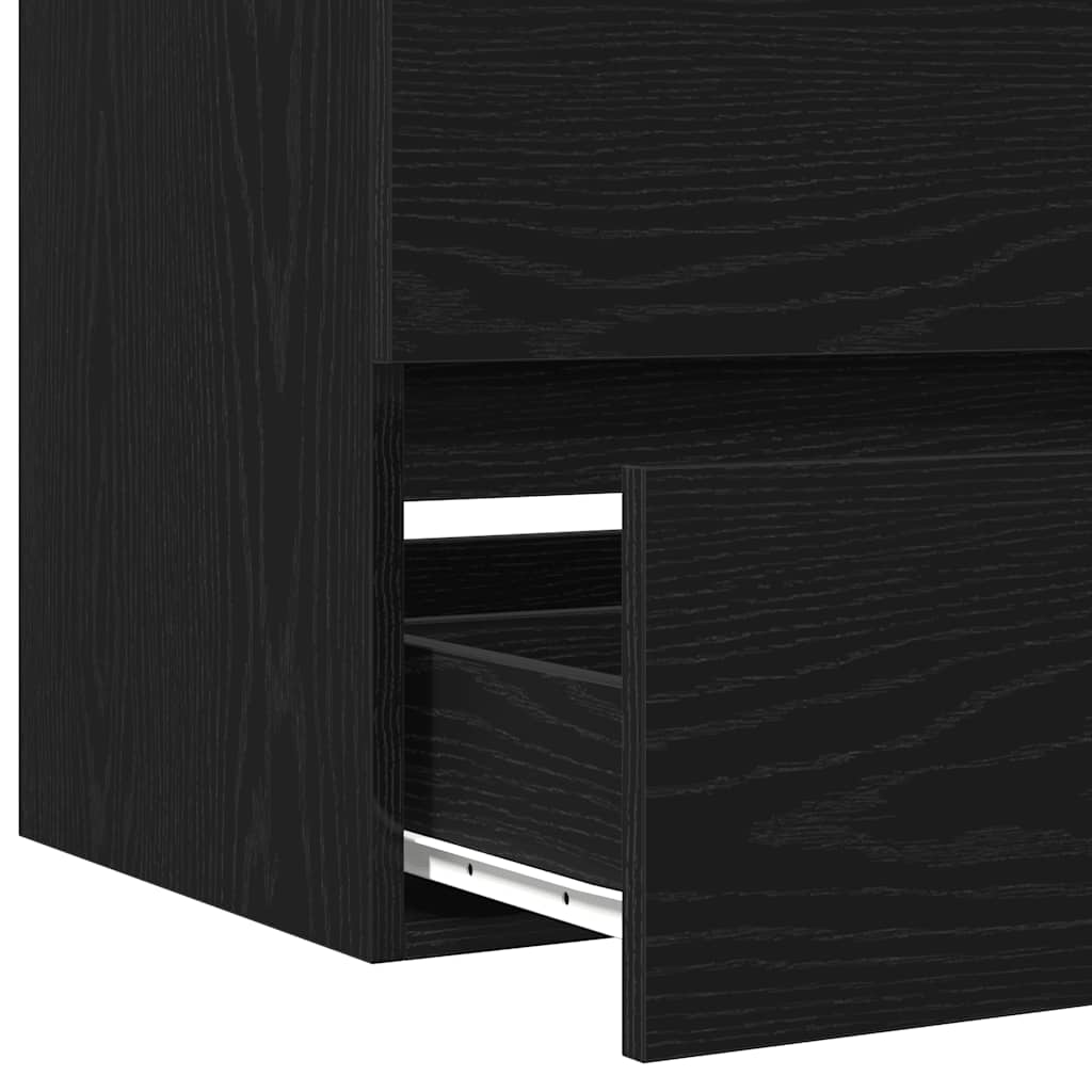 Servantskap svart eik 80x38,5x45 cm konstruert tre