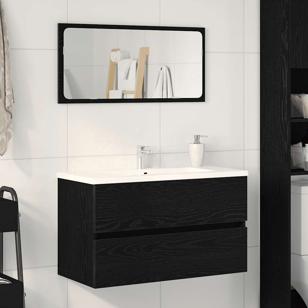 Servantskap svart eik 80x38,5x45 cm konstruert tre