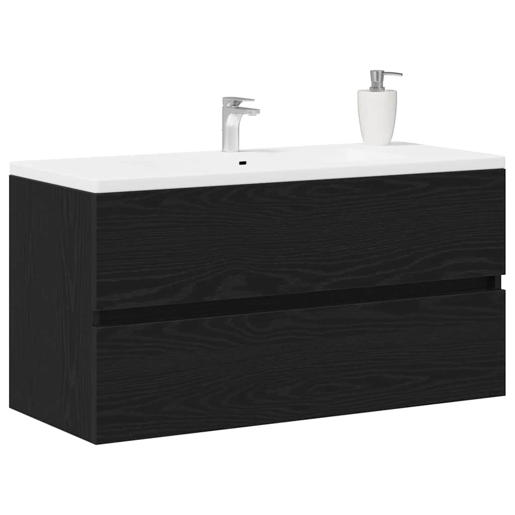 Servantskap svart eik 90x38,5x45 cm konstruert tre