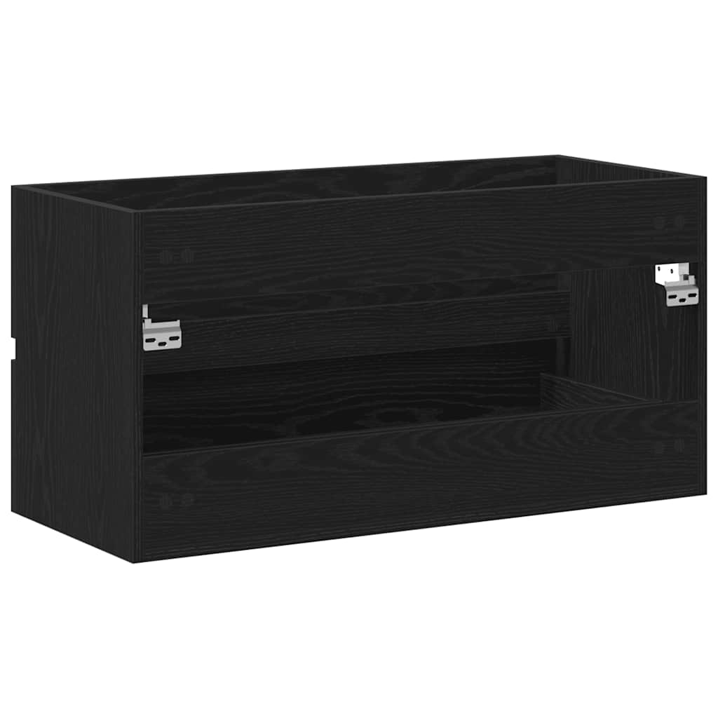 Servantskap svart eik 90x38,5x45 cm konstruert tre