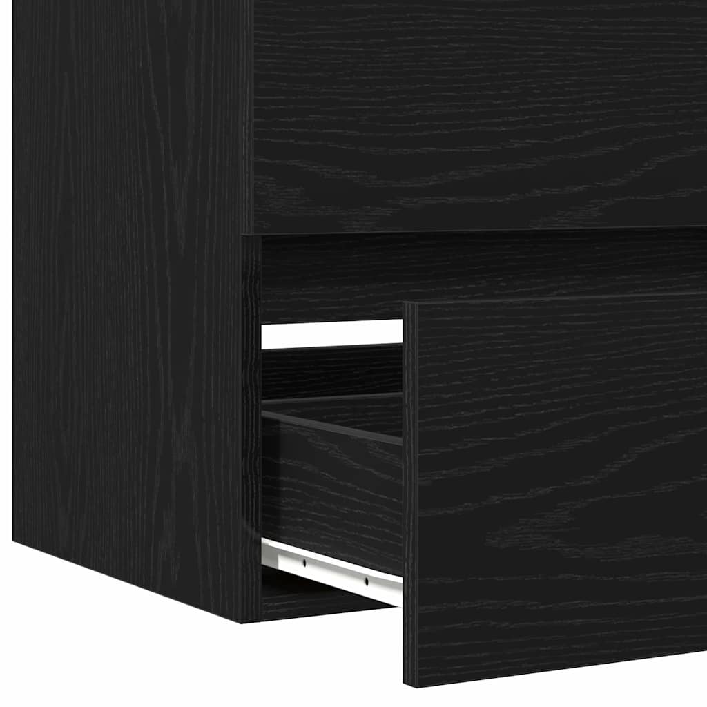 Servantskap svart eik 90x38,5x45 cm konstruert tre