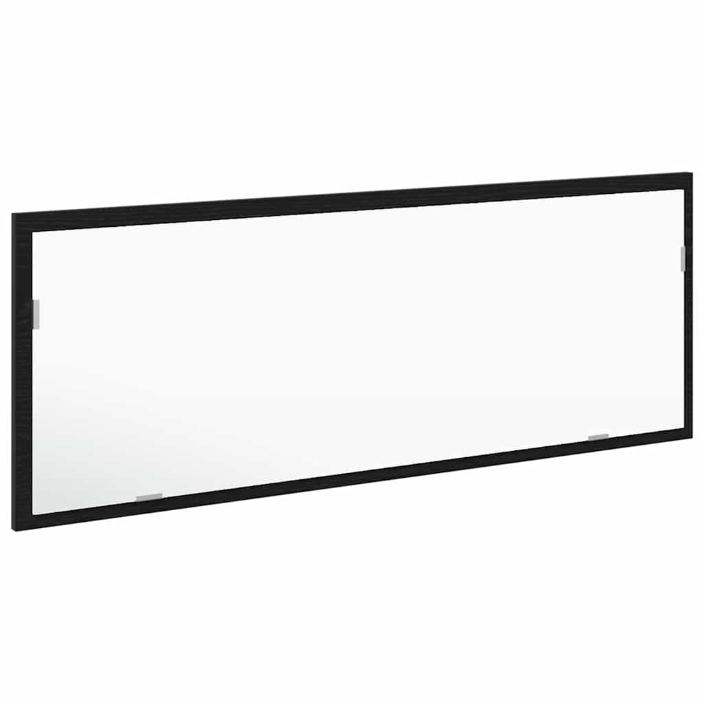 LED Badevindu Veggmontert Svart Eik 100 x 8,5 x 37 cm Glass