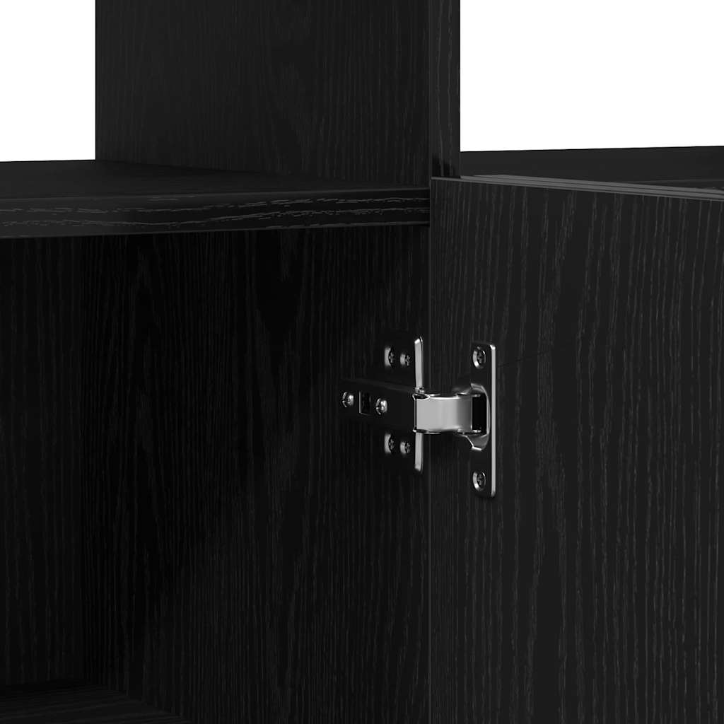 Serviesskap Svart Eik 80 x 35 x 75 cm Konstruert tre