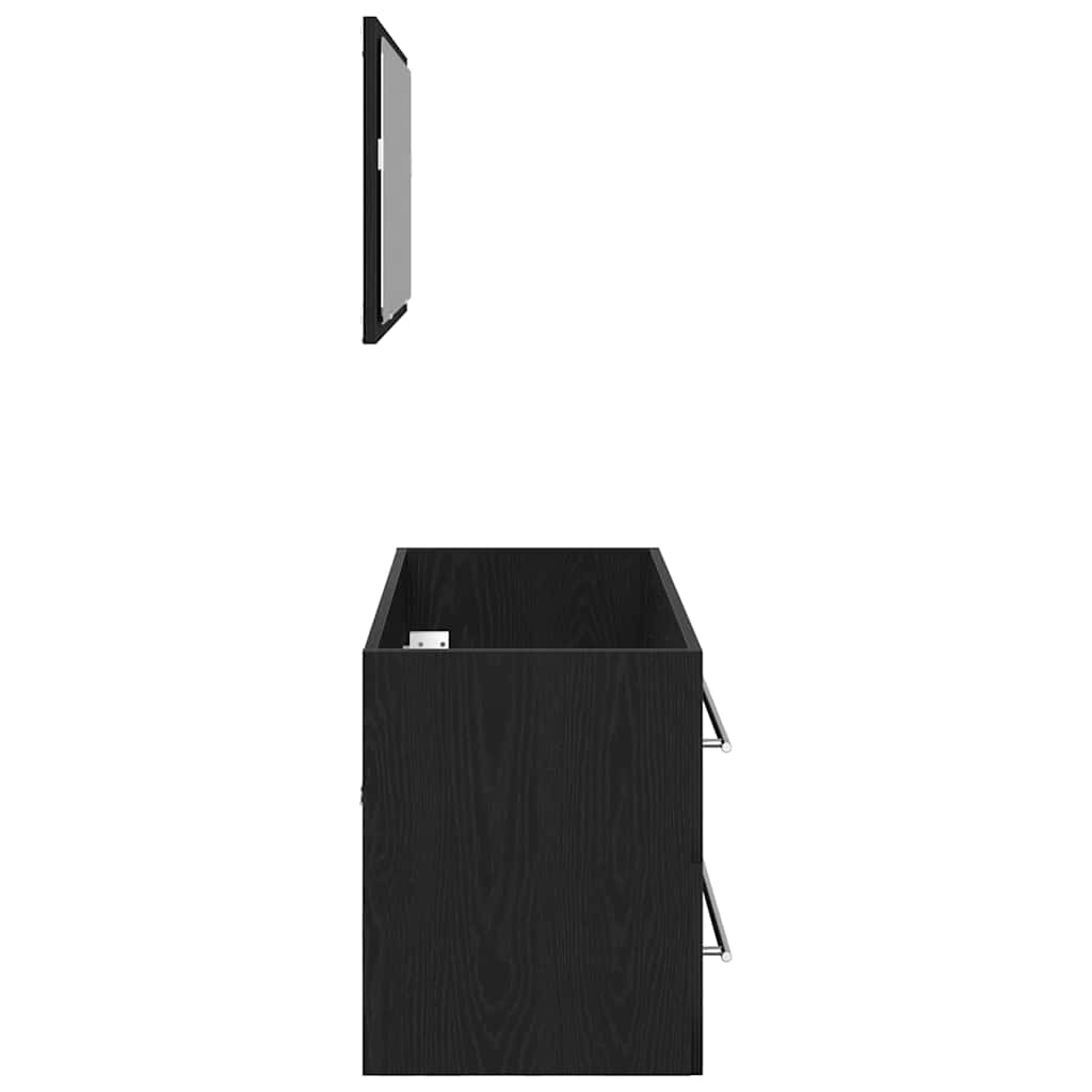 Sink Cabinet Svart Eik 90 x 45 x 1.5 cm Konstruert tre