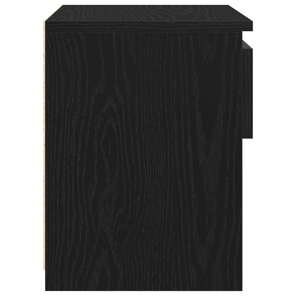 Nattbordskap 2 pcs Svart Eik 40 x 30 x 39 cm Konstruert tre