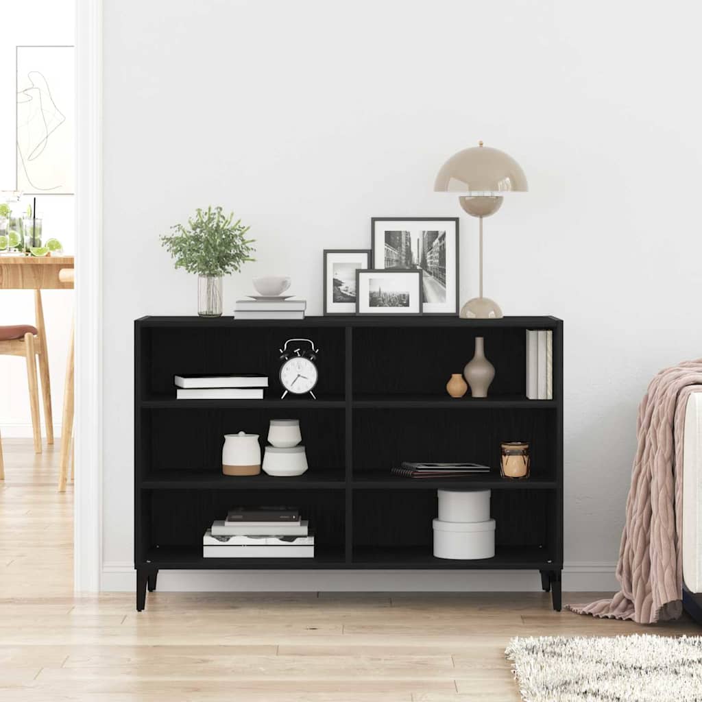 Serviesskap Svart Eik 103,5 x 35 x 70 cm Konstruert tre