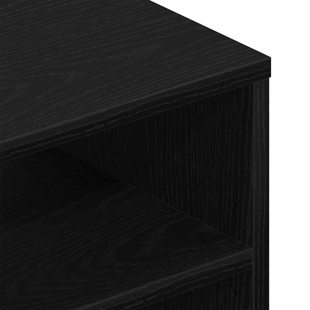 Vegghylle med hylle Svart Eik 102 x 30 x 29 cm Konstruert tre