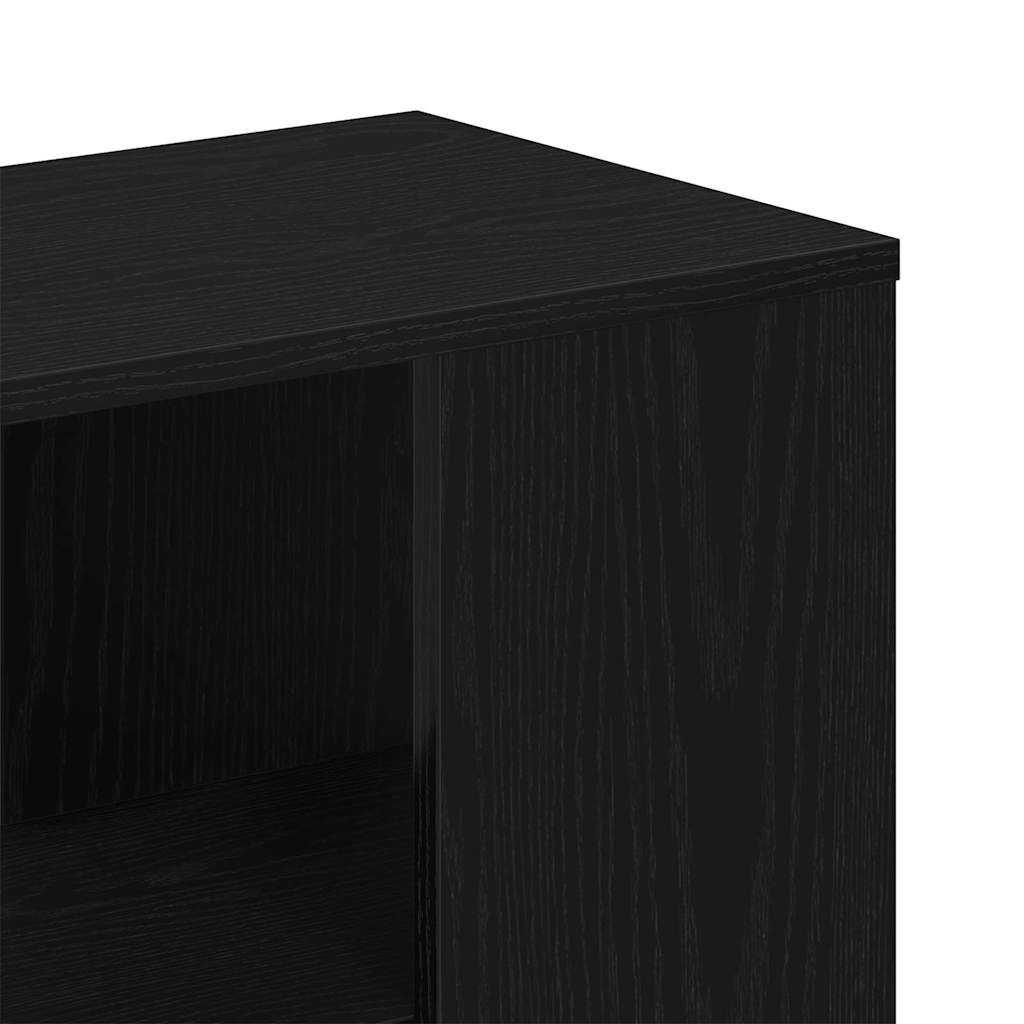 Serviesskap med skuff Svart Eik 60 x 30 x 50 cm Konstruert tre