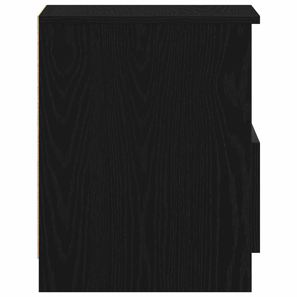 Nattbordskap 2 pcs Svart Eik 40 x 40 x 50 cm Konstruert tre