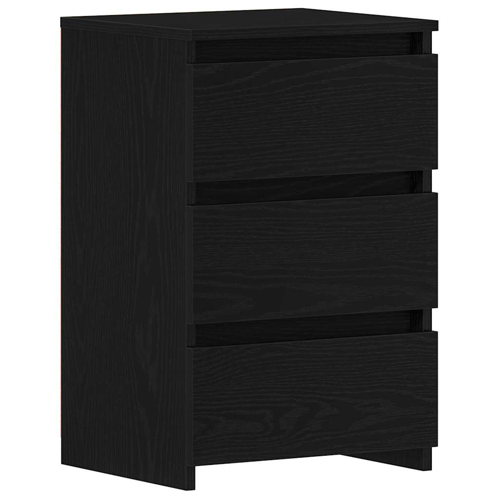 Nattbordskap 2 pcs Svart Eik 40 x 35 x 62,5 cm Konstruert tre