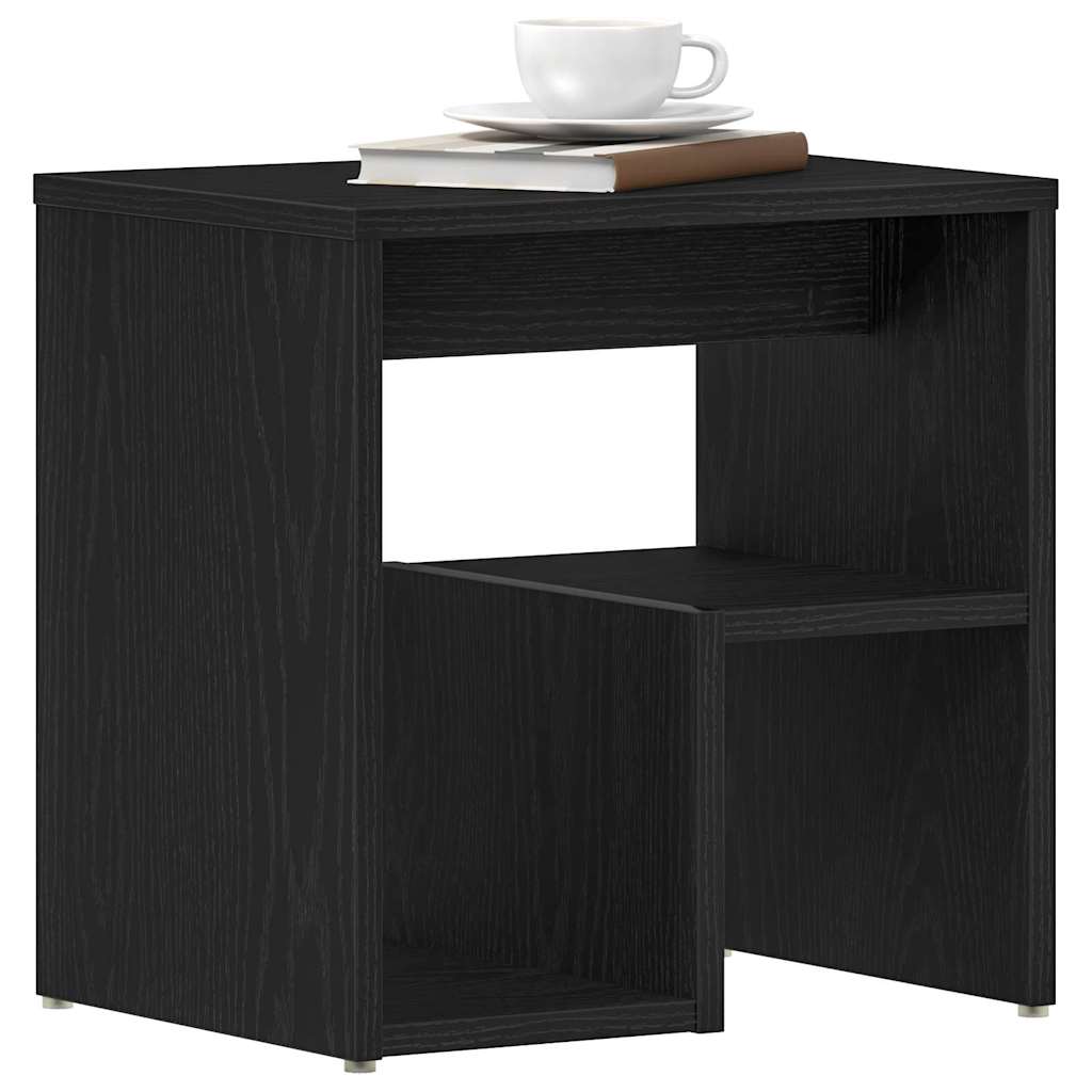 Nattbordskap 2 pcs Svart Eik 40 x 30 x 40 cm Konstruert tre