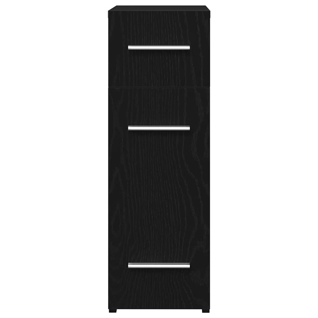 Apoteker Skap Svart Eik 20 x 45,5 x 60 cm Konstruert tre