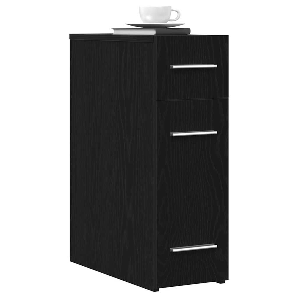 Apoteker Skap Svart Eik 20 x 45,5 x 60 cm Konstruert tre
