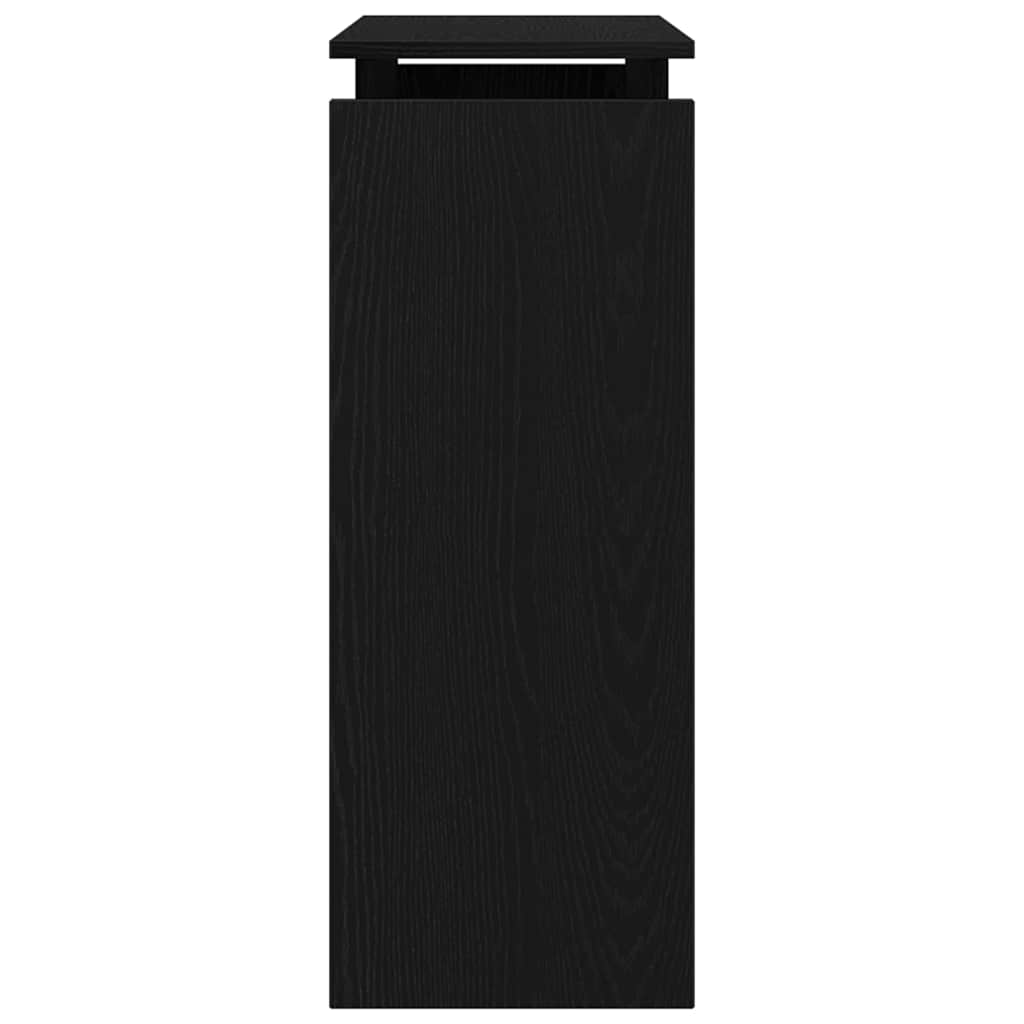 Konsollbord Svart Eik 80 x 30 x 80 cm Konstruert tre