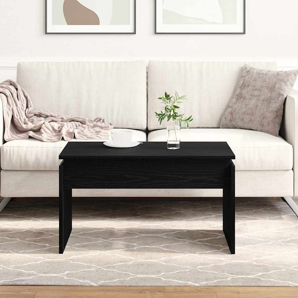 Kaffebord Svart Eik 68 x 50 x 38 cm Konstruert tre