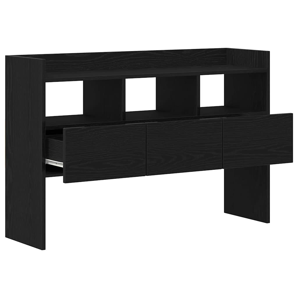 Serviesskap med skuff Svart Eik 105 x 30 x 70 cm Konstruert tre