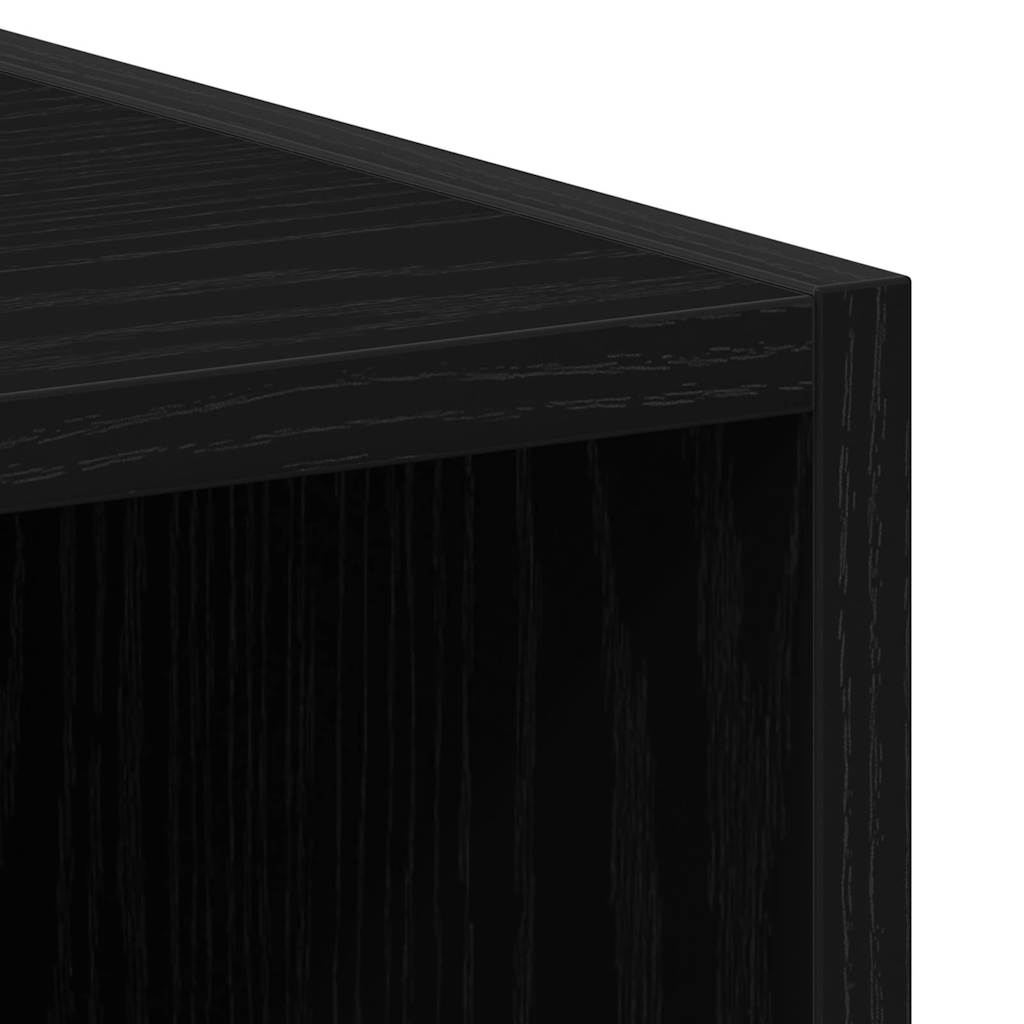 Vaskemaskinskap Svart Eik 64 x 24 x 190 cm Konstruert tre