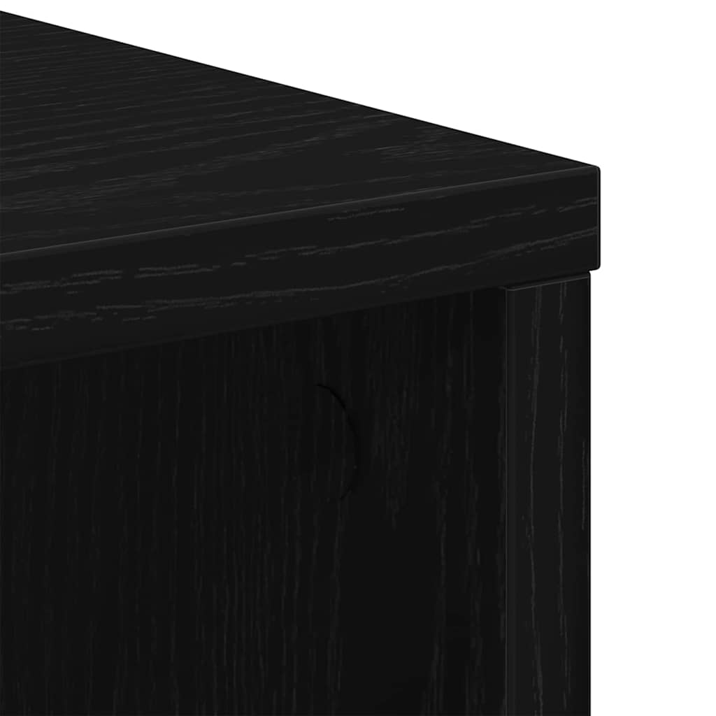 Oppbevaringsskap Svart Eik 60 x 35 x 75 cm Konstruert tre