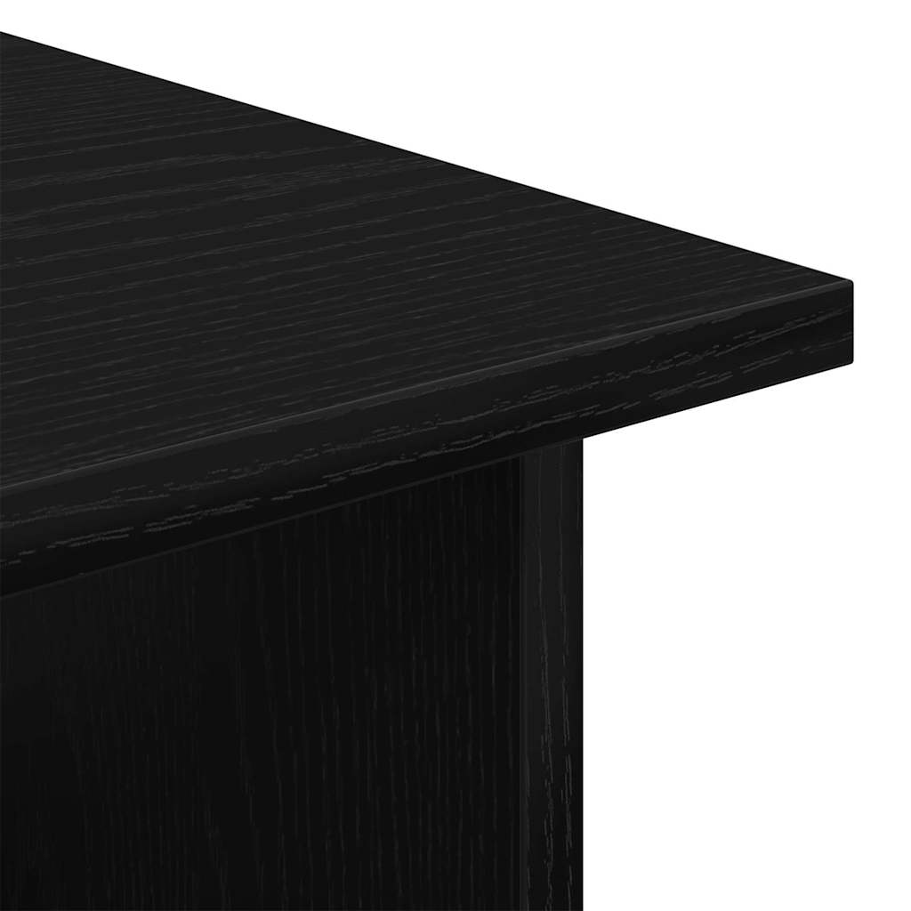 Rullende skap med hjul Svart Eik 60 x 45 x 55 cm Konstruert tre