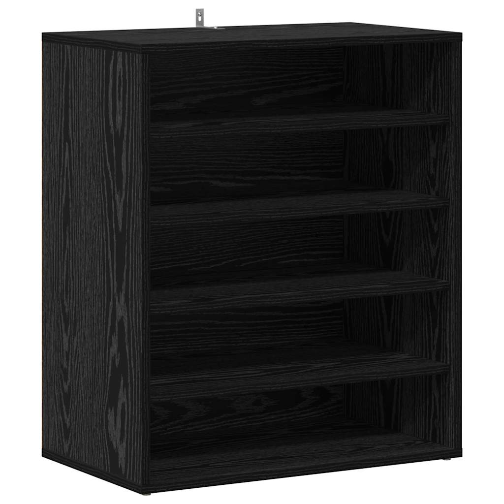 Sko Skap med hylle Svart Eik 60 x 35 x 70 cm Konstruert tre