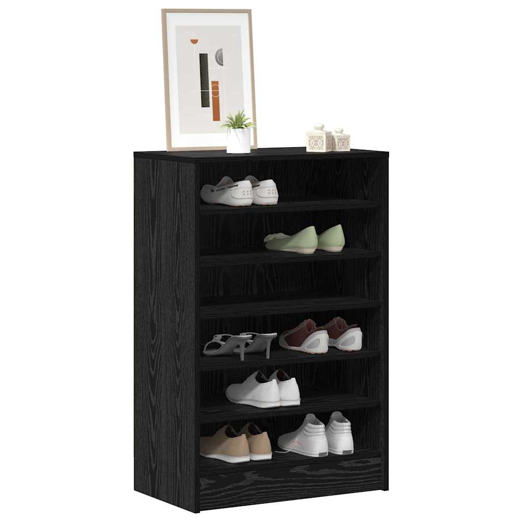 Sko Skap med hylle Svart Eik 60 x 35 x 92 cm Konstruert tre