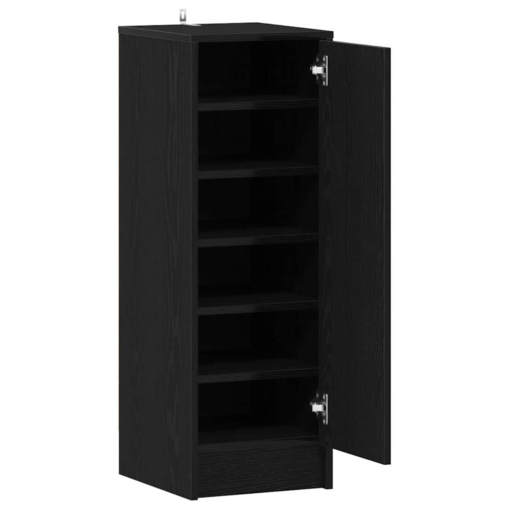 Sko Skap med hylle Svart Eik 32 x 35 x 92 cm Konstruert tre