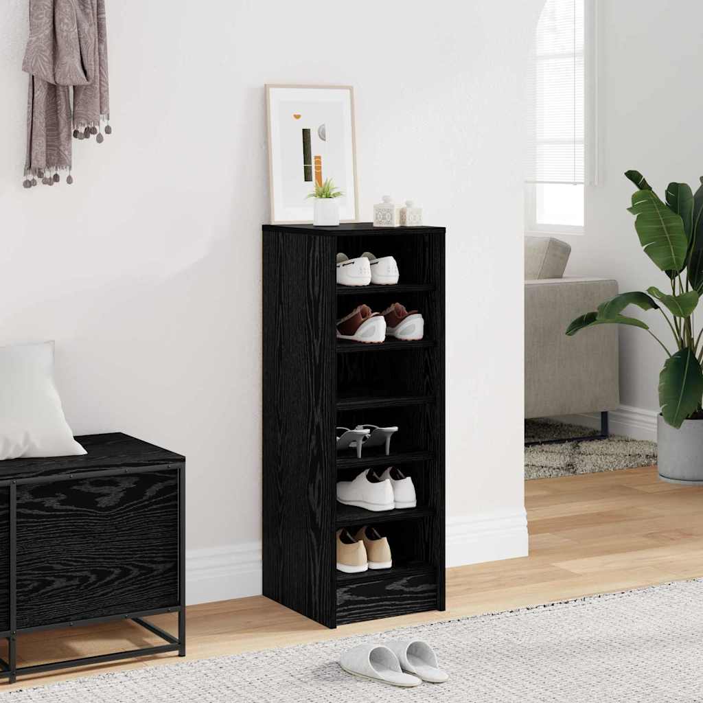 Sko Skap med hylle Svart Eik 32 x 35 x 90 cm Konstruert tre