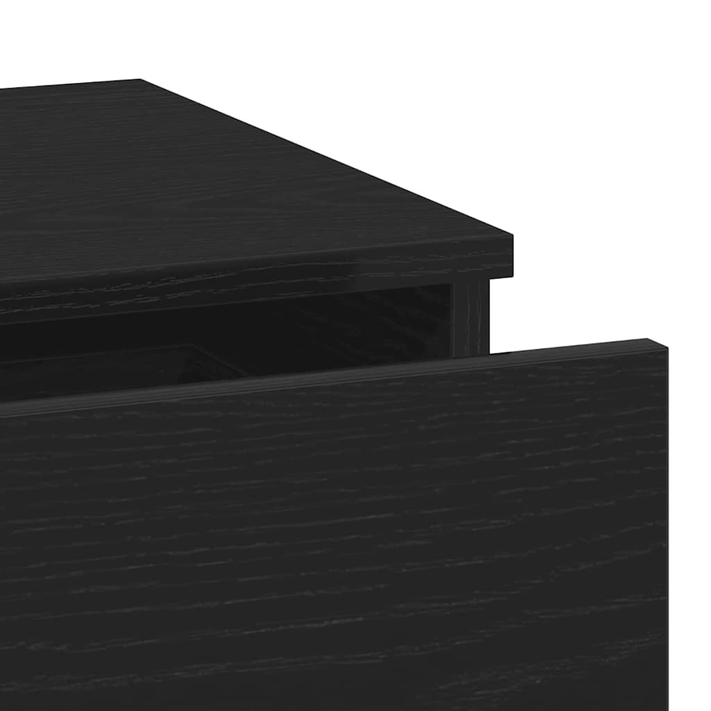 Nattbordskap 2 pcs Svart Eik 40 x 35 x 65 cm Konstruert tre
