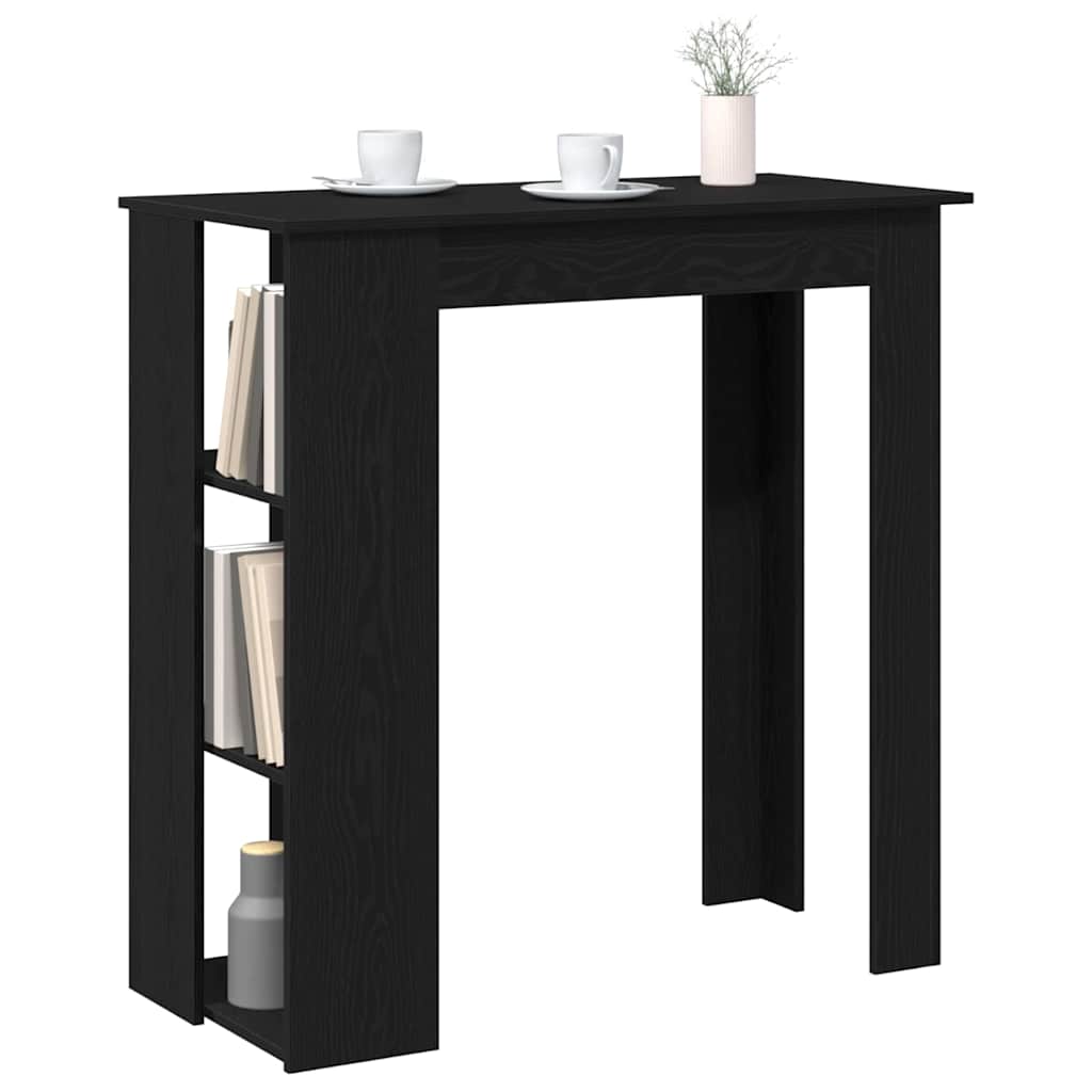 Barbord med hylle Svart Eik 102 x 50 x 103,5 cm Konstruert tre