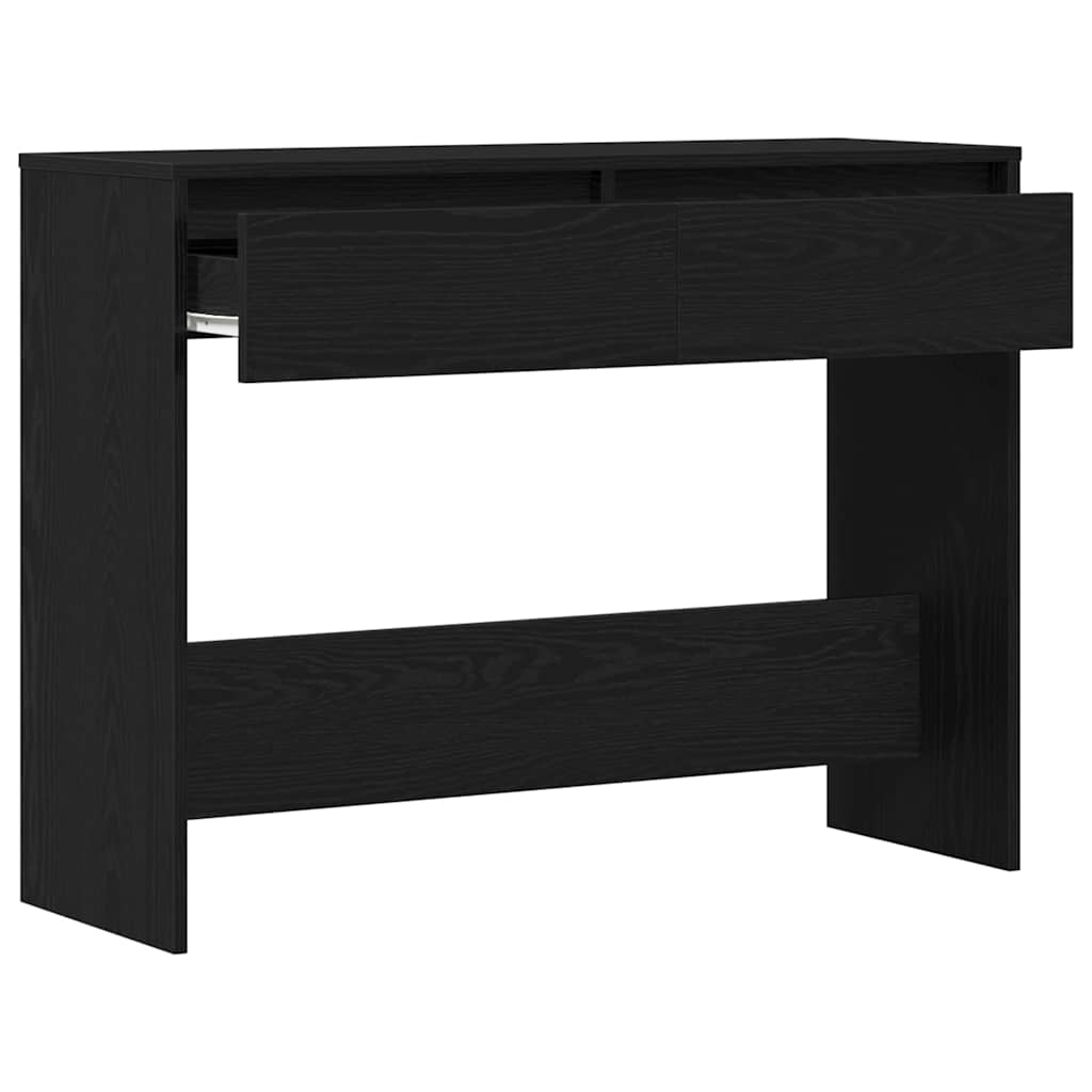 Konsollbord Svart Eik 100 x 35 x 76,5 cm Konstruert tre