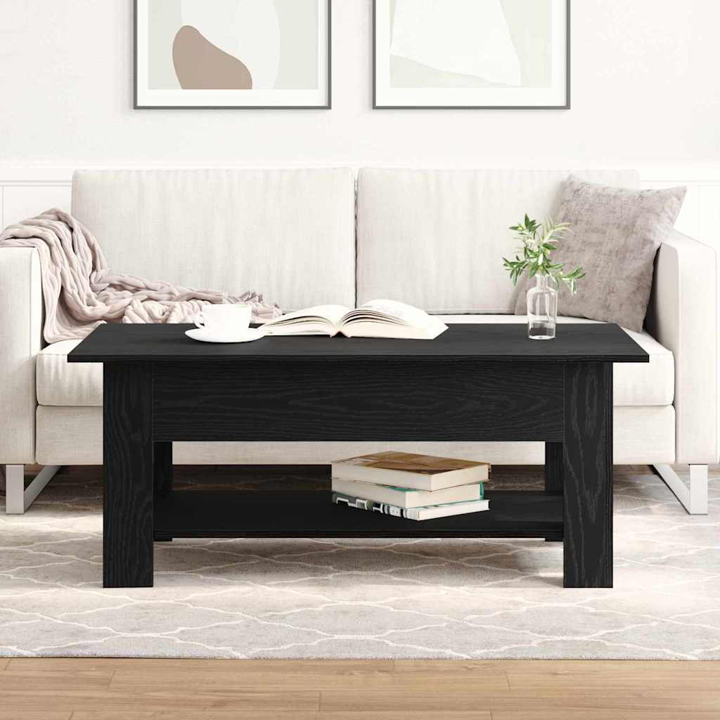Kaffebord Svart Eik 102 x 55 x 42 cm Konstruert tre