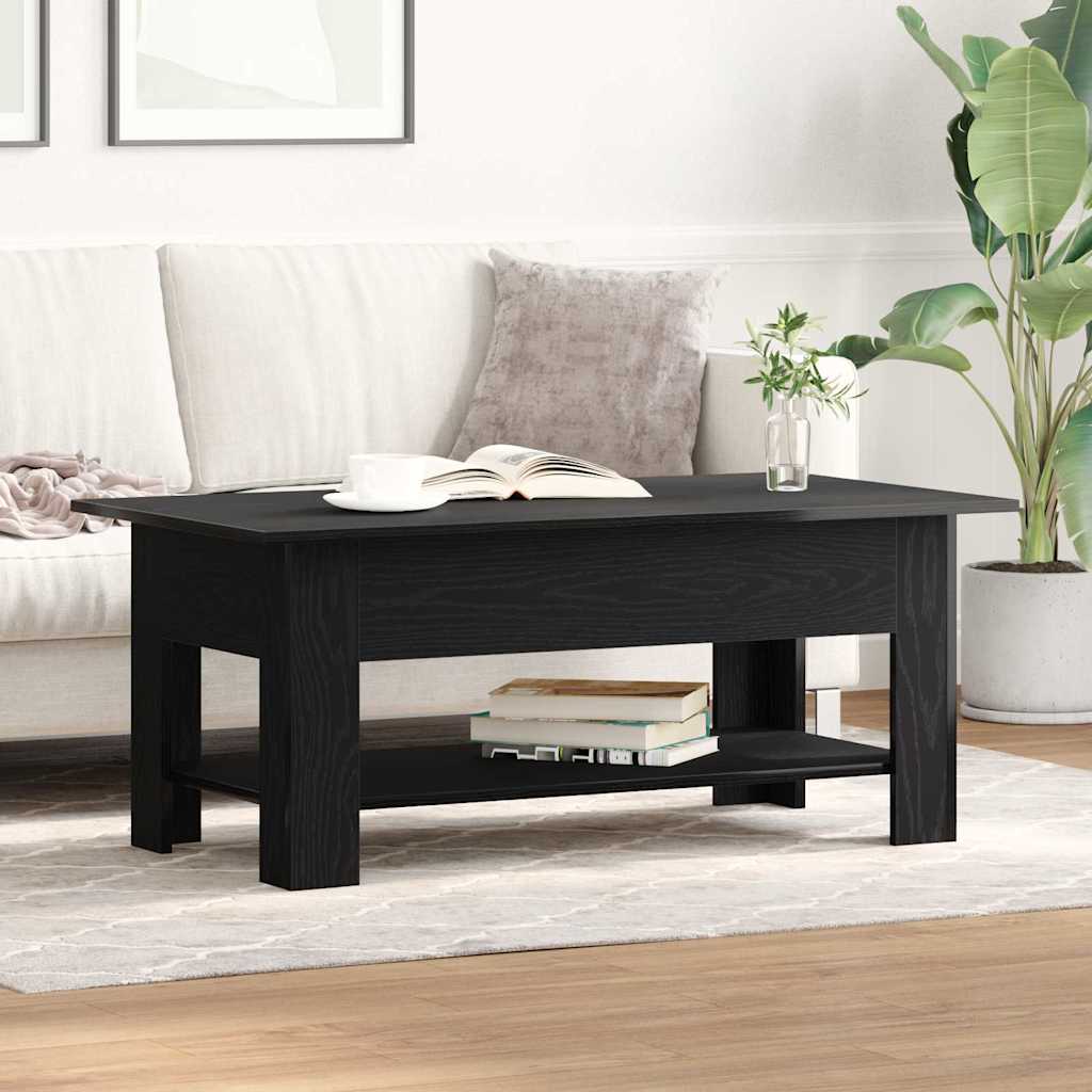 Kaffebord Svart Eik 102 x 55 x 42 cm Konstruert tre