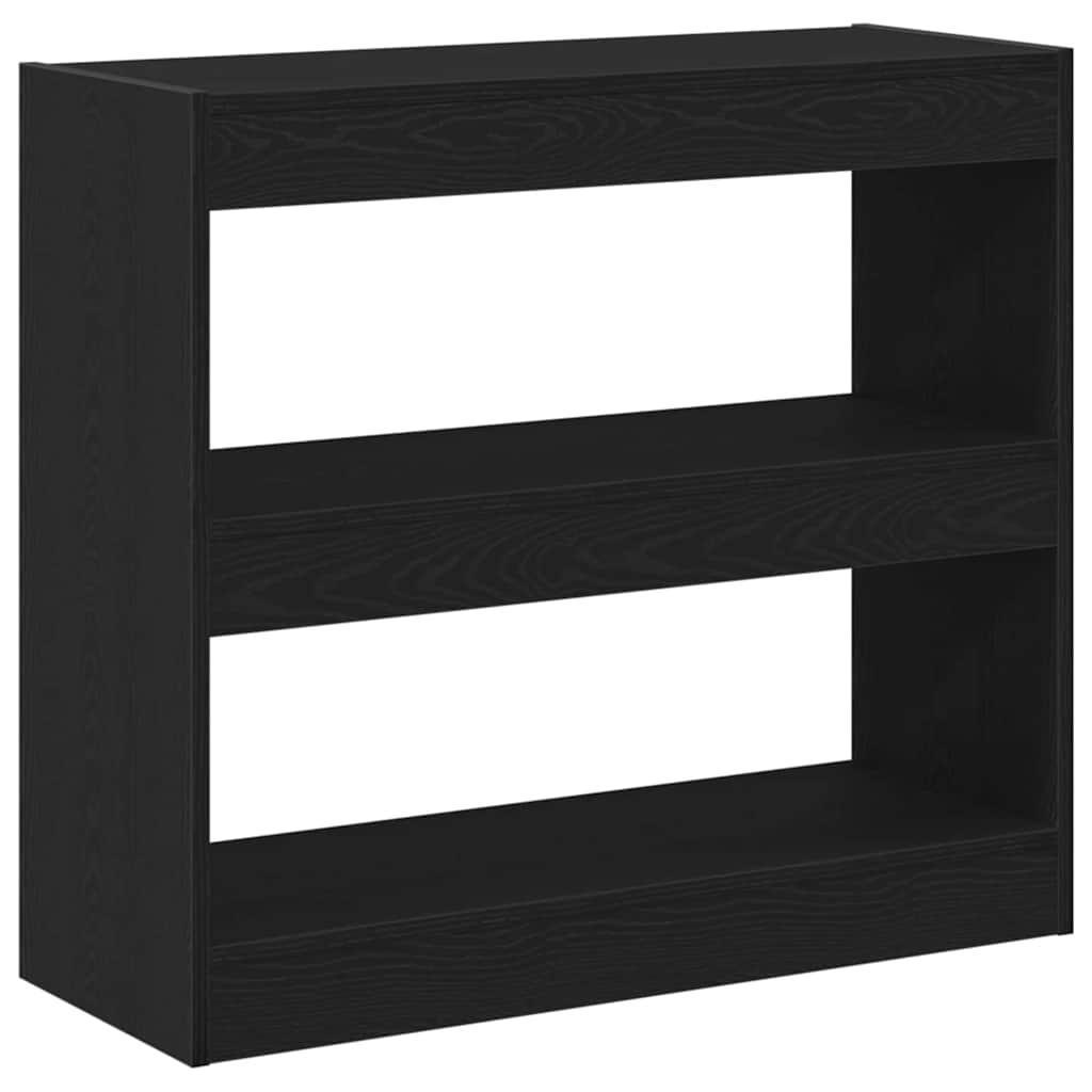 Bokskap 2 pcs Svart Eik 80 x 30 x 72 cm Konstruert tre