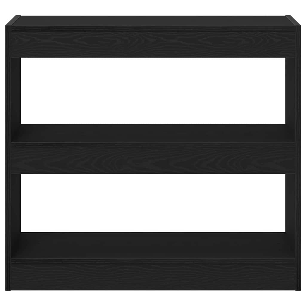 Bokskap 2 pcs Svart Eik 80 x 30 x 72 cm Konstruert tre