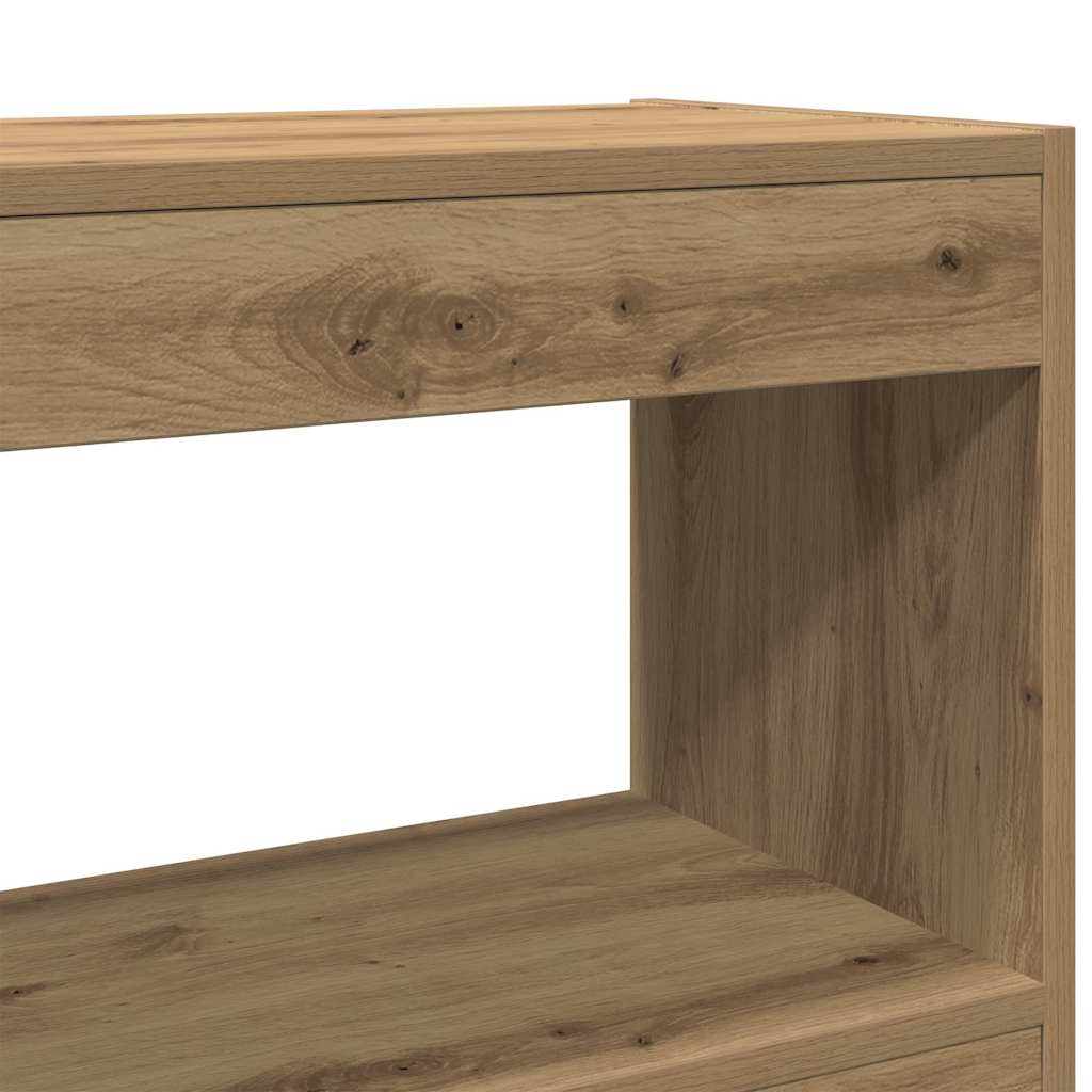 Bokhylle 2 nivåer 100 x 30 x 72 cm Konstruert tre artisan eik