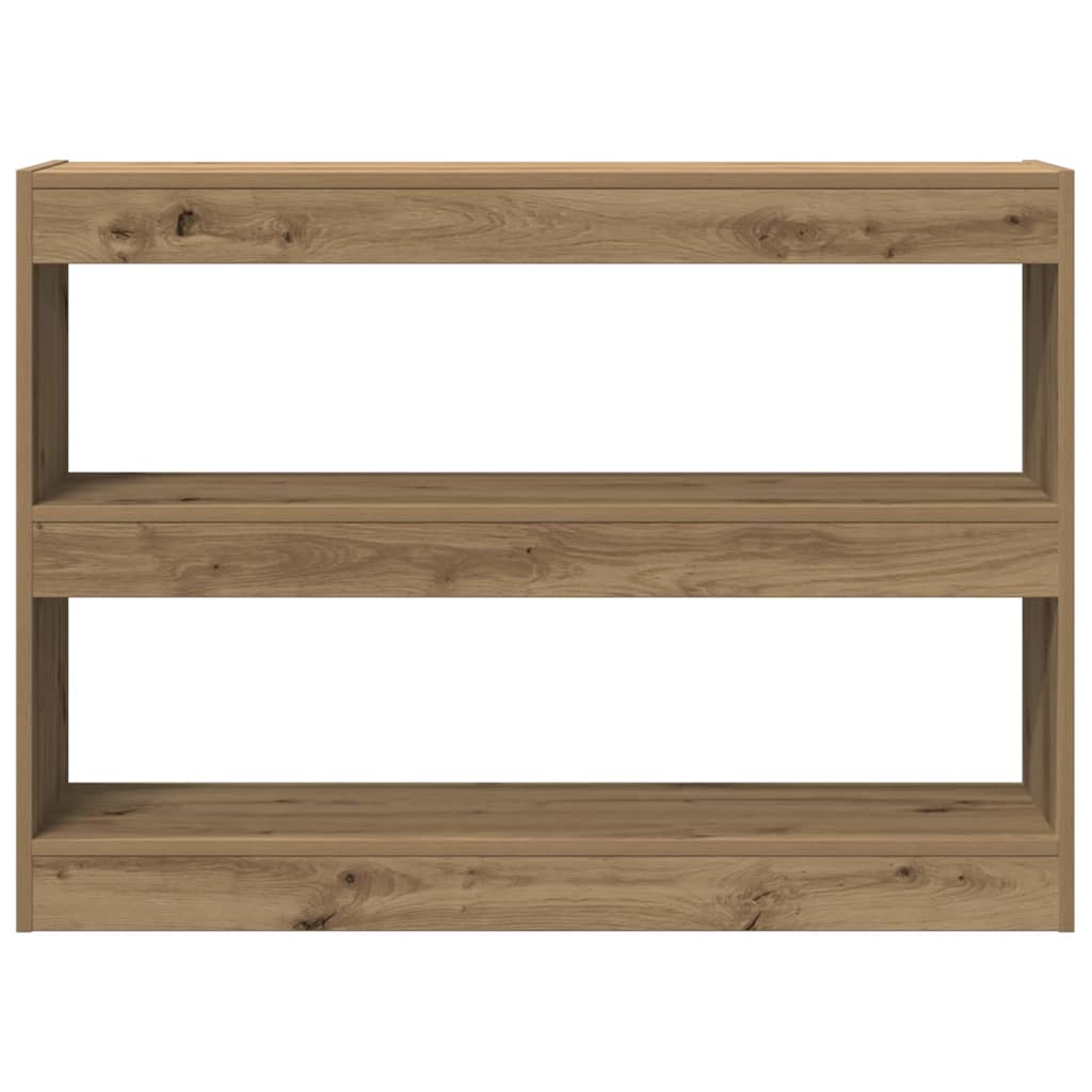 Bokhylle 2 nivåer 100 x 30 x 72 cm Konstruert tre artisan eik