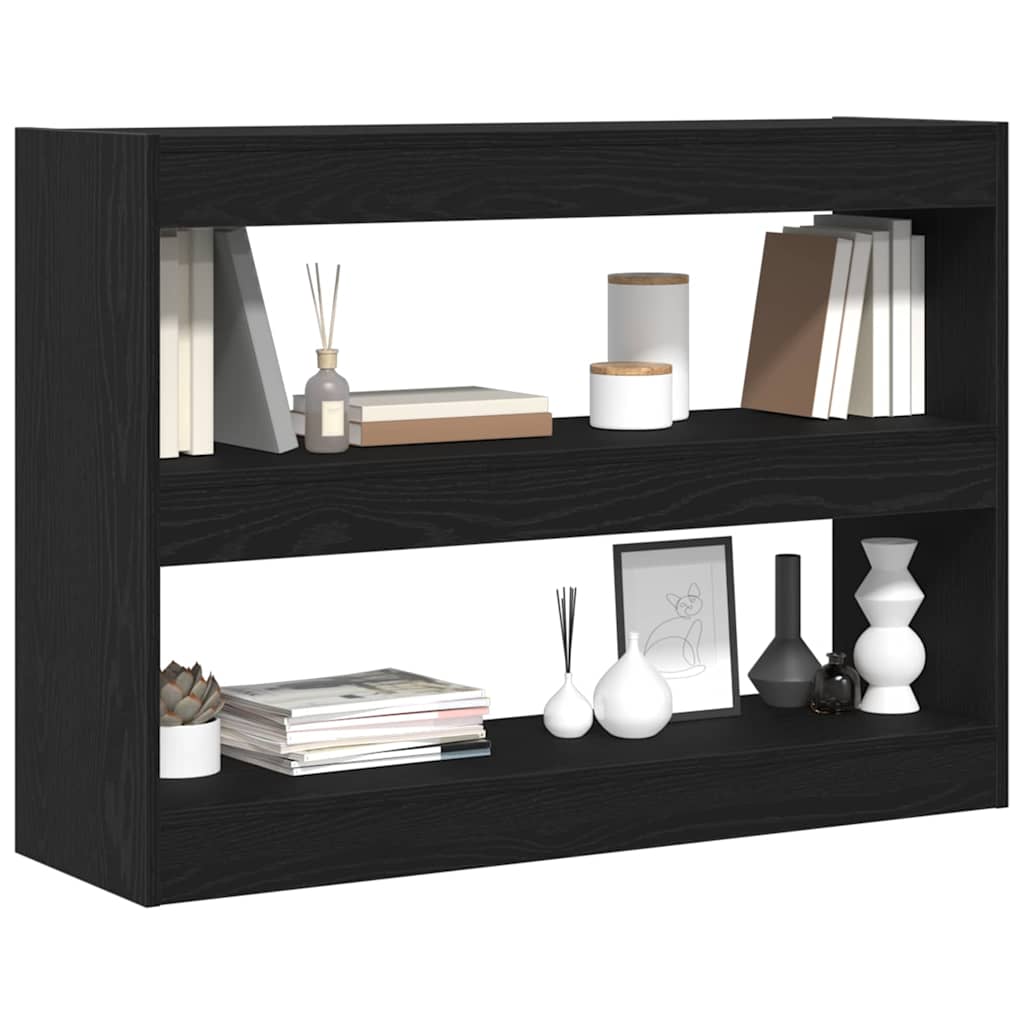 Bokhylle Svart Eik 100 x 30 x 72 cm Konstruert tre
