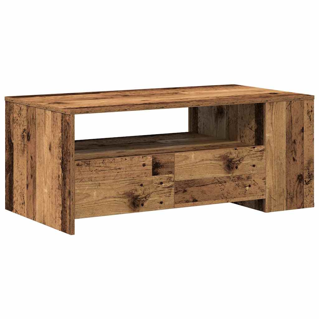 Kaffebord med skuff Gamle tre 102 x 55 x 43,5 cm Konstruert tre
