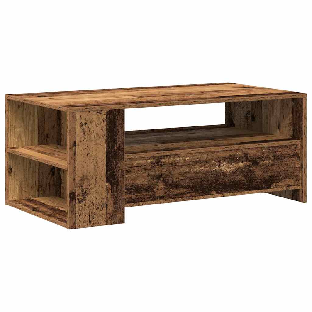 Kaffebord med skuff Gamle tre 102 x 55 x 43,5 cm Konstruert tre
