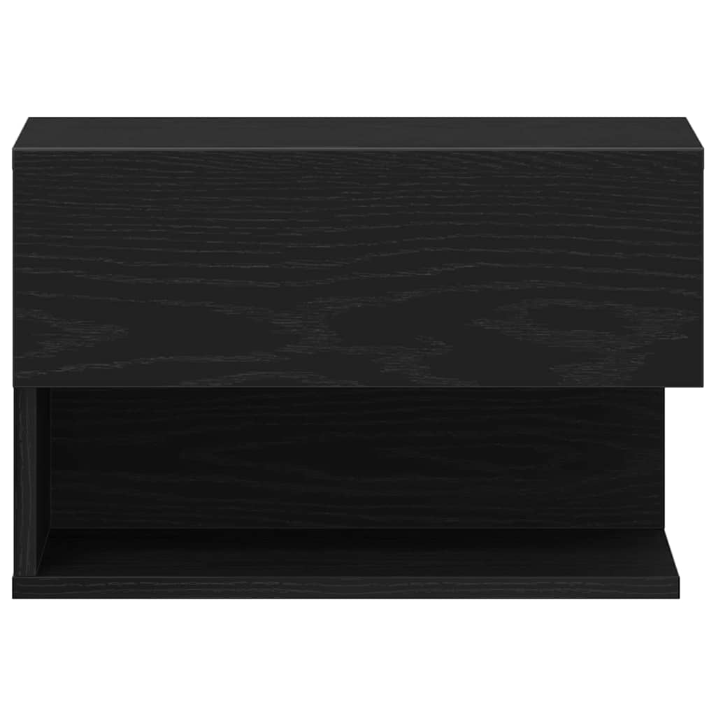 Nattbordskap 2 pcs Svart Eik 46 x 30 x 30 cm Konstruert tre