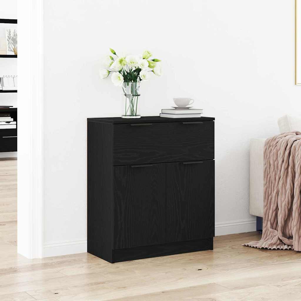 Serviesskap Svart Eik 60 x 30 x 70 cm Konstruert tre