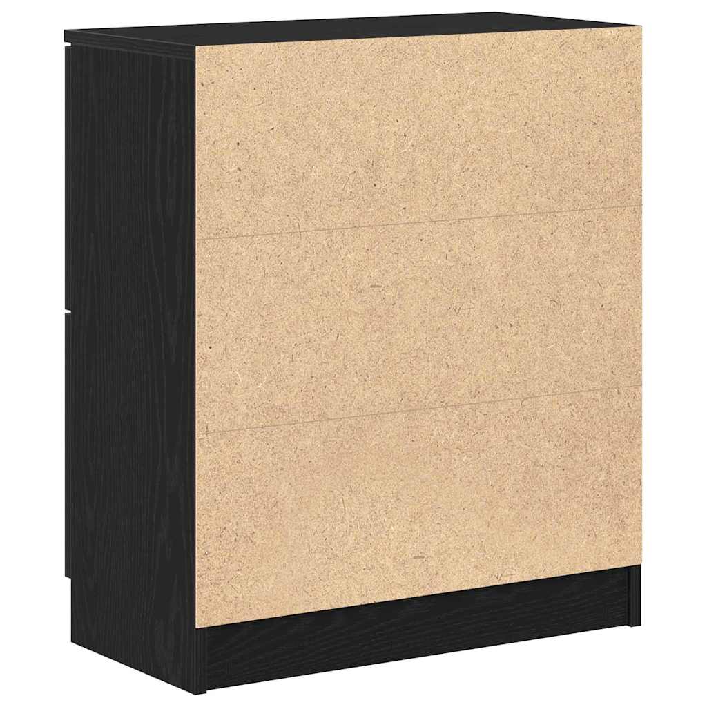 Serviesskap Svart Eik 60 x 30 x 70 cm Konstruert tre vidaXL