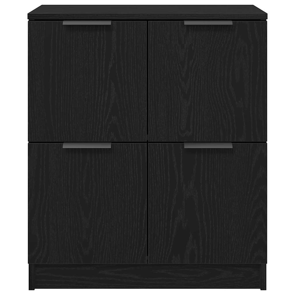 Serviesskap Svart Eik 60 x 30 x 70 cm Konstruert tre vidaXL