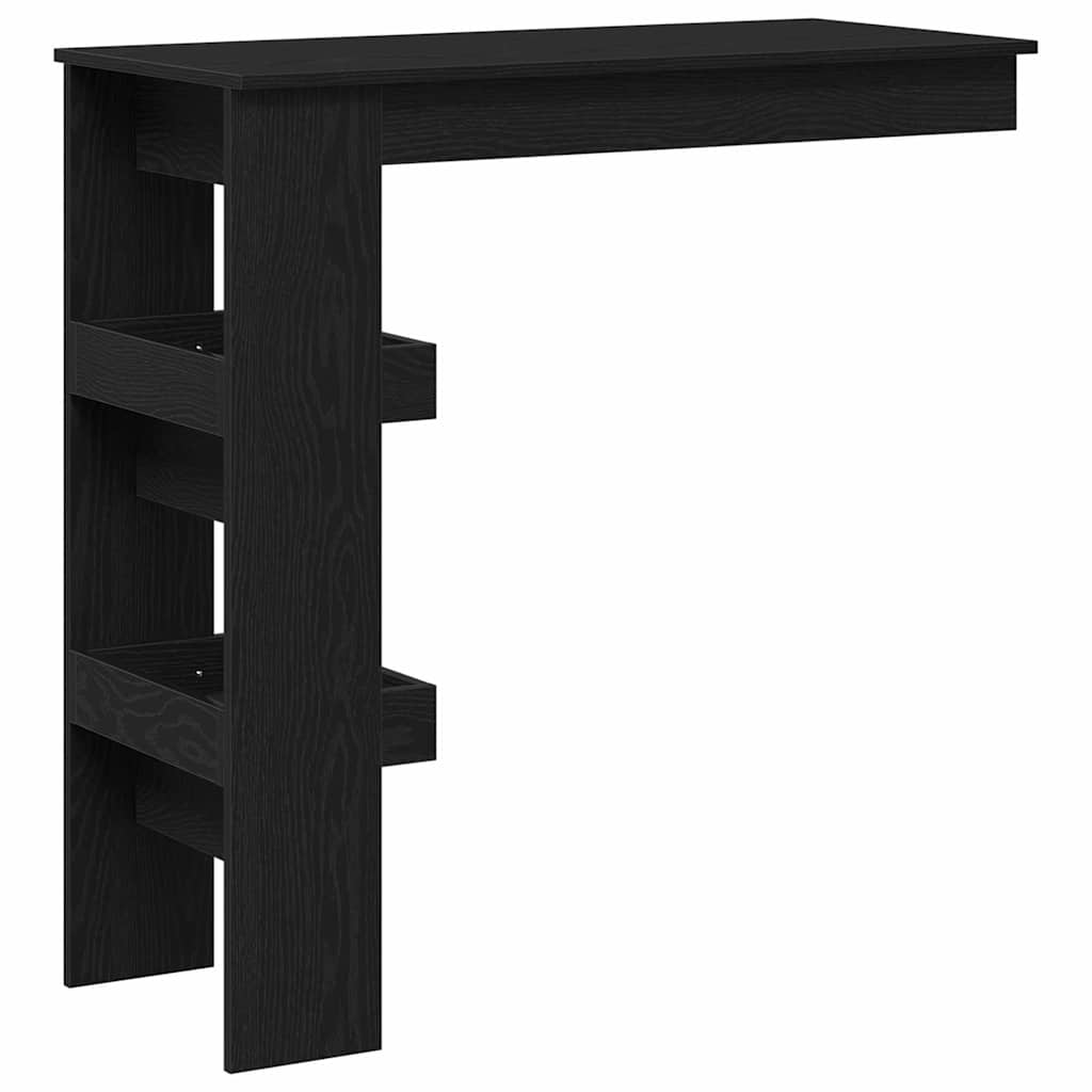 Veggbart Bord Svart Eik 102 x 45 x 103,5 cm Konstruert tre