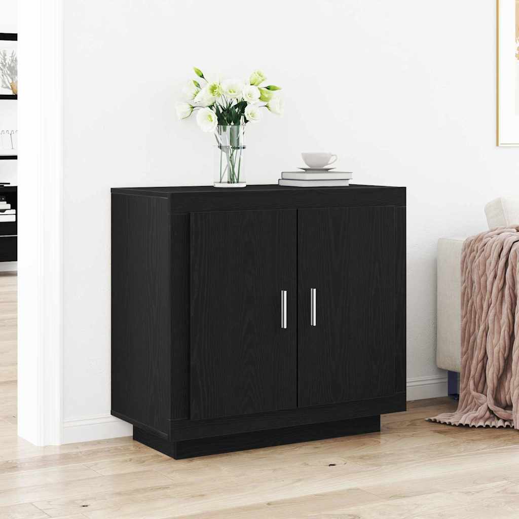 Serviesskap Svart Eik 80 x 40 x 75 cm Konstruert tre