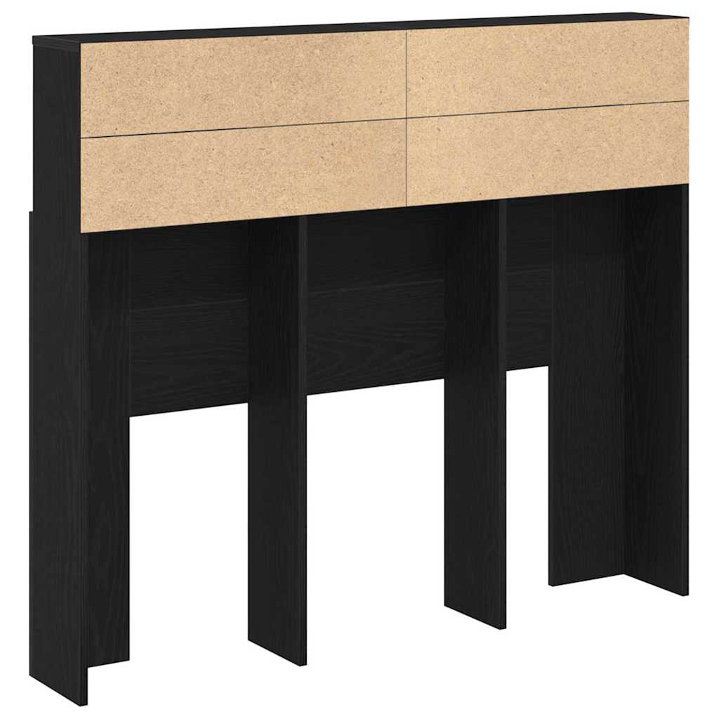 Hodegavlskap Svart Eik 120 x 19 x 103,5 cm Konstruert tre