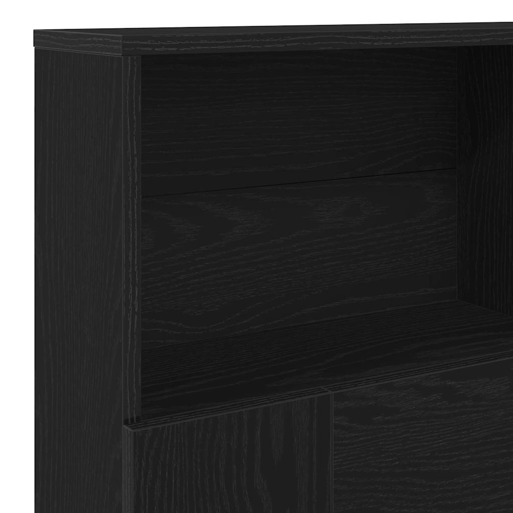 Hodegavlskap Svart Eik 140 x 19 x 103,5 cm Konstruert tre